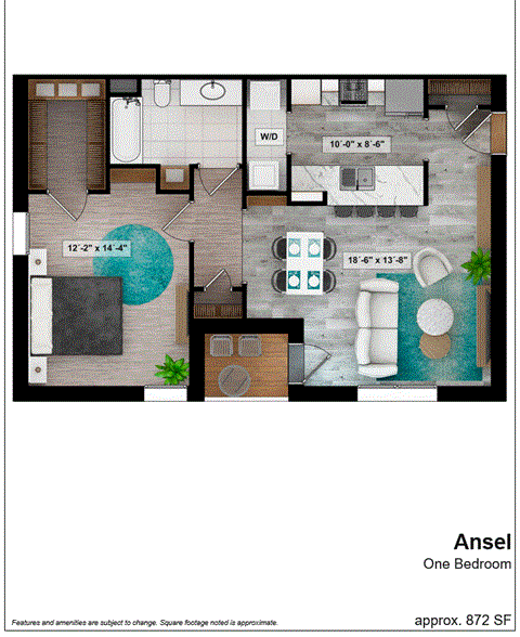 a floor plan of one bedroom apartment amsel one bedroom apartments, one bedroom house plans,